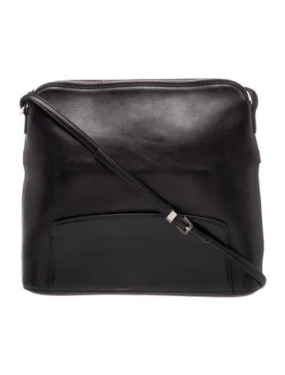 Pre-owned The Row Leather Shoulder Bag In Black