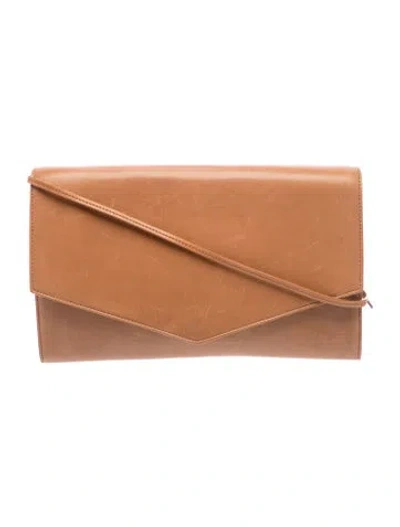 Pre-owned The Row Leather Shoulder Bag In Brown