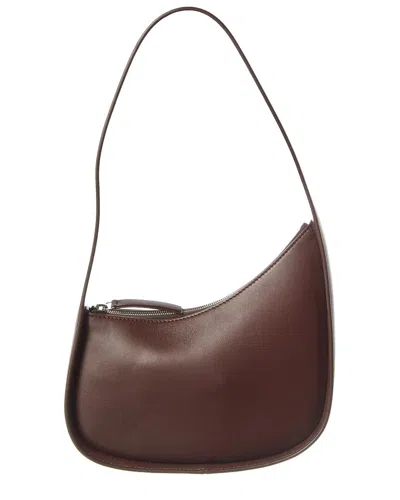 The Row Leather Shoulder Bag In Brown