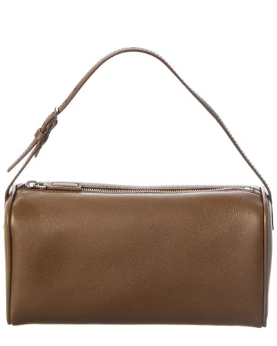The Row Leather Shoulder Bag In Brown