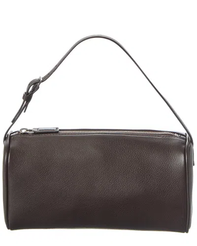 The Row Leather Shoulder Bag In Brown