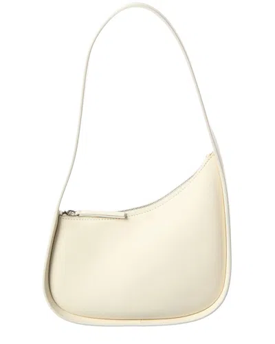 The Row Leather Shoulder Bag In White