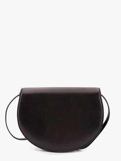 The Row Leather Shoulder Bag With Engraved Logo