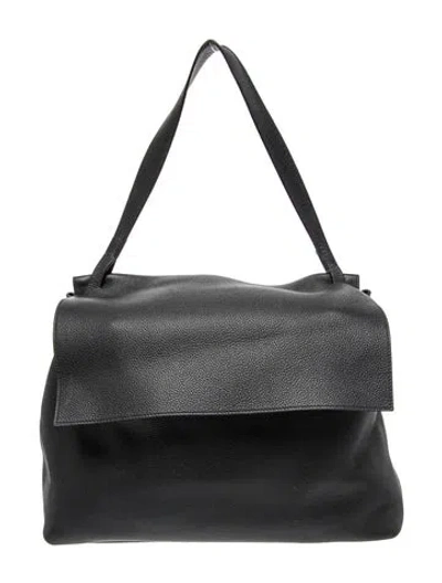 Pre-owned The Row Leather Sidekick In Black