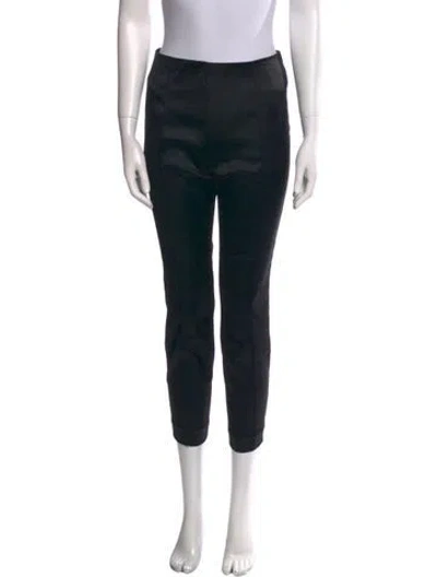 Pre-owned The Row Leather Skinny Leg Pants In Black