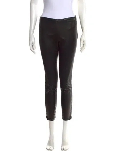 Pre-owned The Row Leather Skinny Leg Pants In Multi