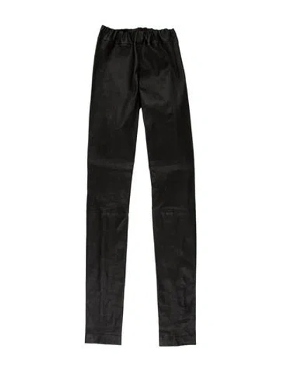 Pre-owned The Row Leather Skinny Leg Pants W/ Tags In Black