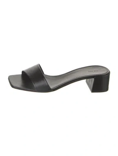 Pre-owned The Row Leather Slides In Brown