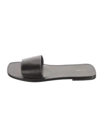 Pre-owned The Row Leather Slides In Grey