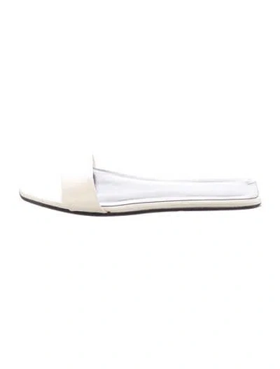 Pre-owned The Row Leather Slides In Neutral