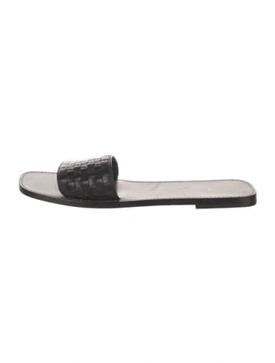 Pre-owned The Row Leather Slides In White