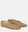 The Row Stella Lambskin Ballerina Slippers In Sand