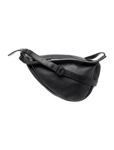 Pre-owned The Row Leather Slouchy Banana Small In Black