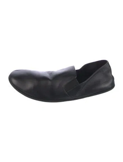 Pre-owned The Row Leather Sneakers In Black