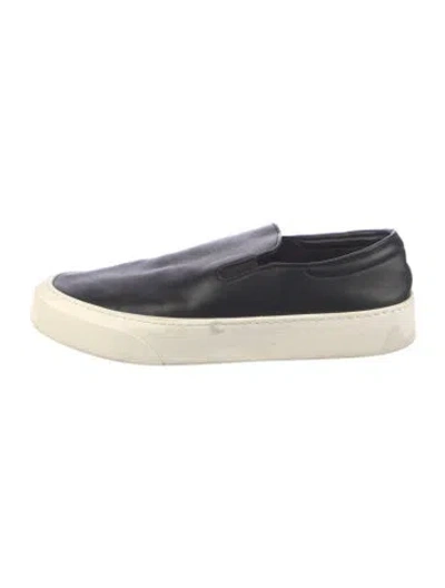 Pre-owned The Row Leather Sneakers In Black