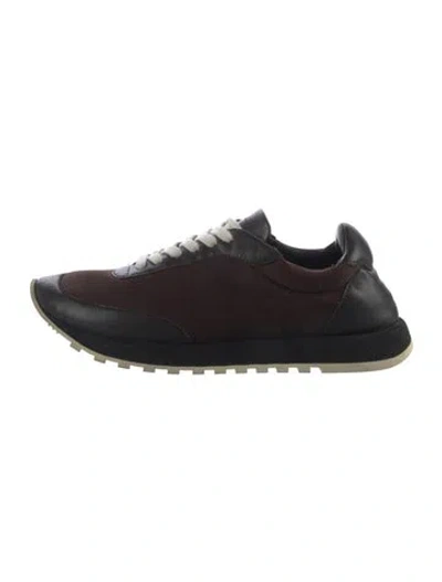 Pre-owned The Row Leather Sneakers In Brown