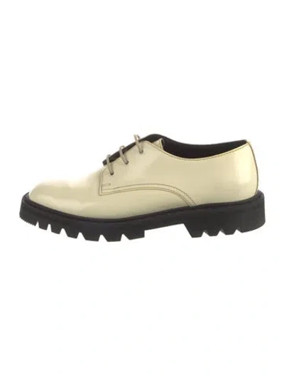 Pre-owned The Row Leather Sneakers In Neutral