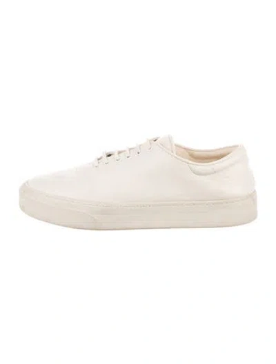 Pre-owned The Row Leather Sneakers In White
