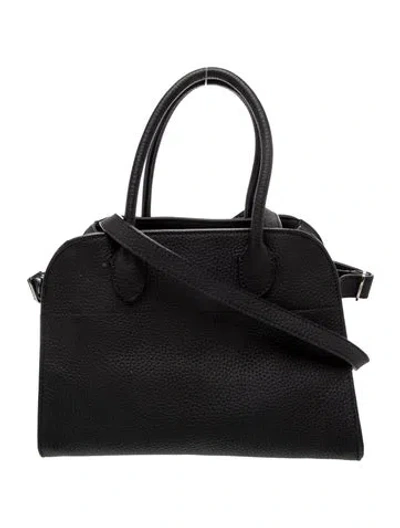 Pre-owned The Row Leather Soft Margaux 10 In Black