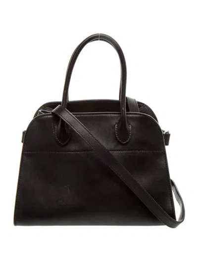 Pre-owned The Row Leather Soft Margaux 10 In Black