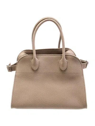 Pre-owned The Row Leather Soft Margaux 10 In Neutral