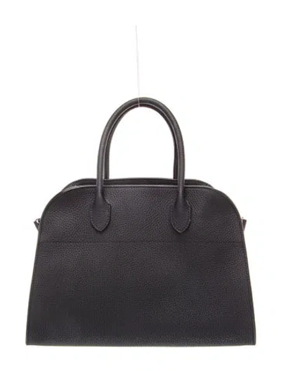 Pre-owned The Row Leather Soft Margaux 12 In Black