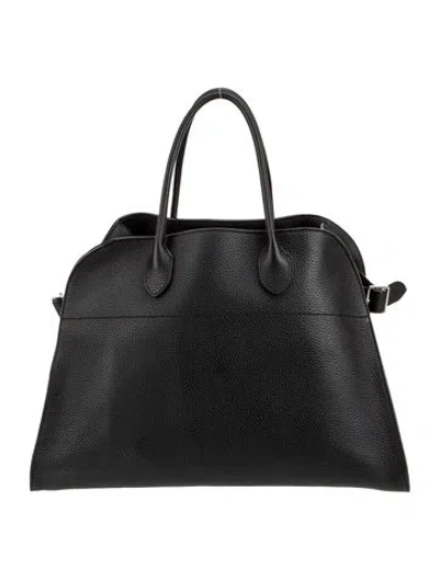 Pre-owned The Row Leather Soft Margaux 15 In Black