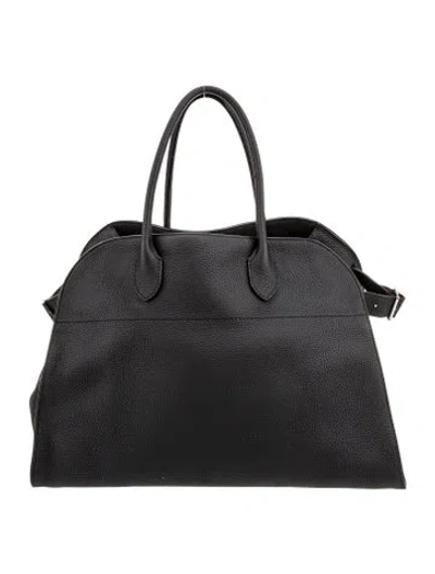 Pre-owned The Row Leather Soft Margaux 15 In Black