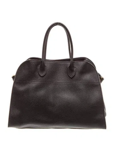 Pre-owned The Row Leather Soft Margaux 15 In Black
