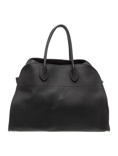 Pre-owned The Row Leather Soft Margaux 15 In Black