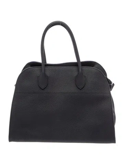 Pre-owned The Row Leather Soft Margaux 15 In Blue
