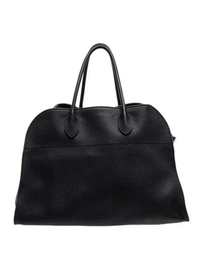 Pre-owned The Row Leather Soft Margaux 15 In Blue
