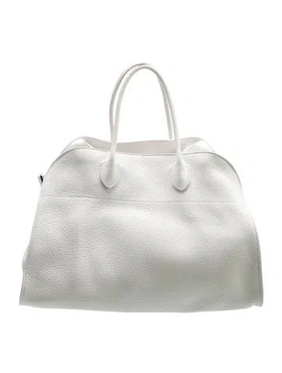 Pre-owned The Row Leather Soft Margaux 15 In White