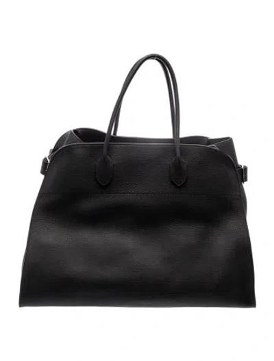 Pre-owned The Row Leather Soft Margaux 17 In Black