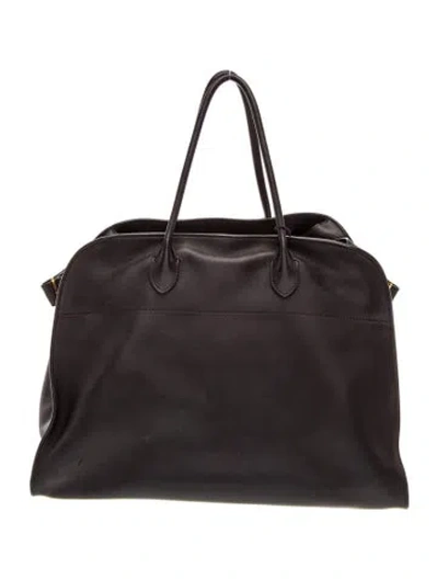 Pre-owned The Row Leather Soft Margaux 17 In Black