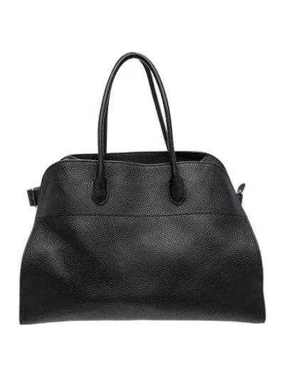 Pre-owned The Row Leather Soft Margaux 17 In Black