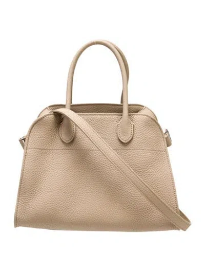 Pre-owned The Row Leather Soft Margaux In Neutral