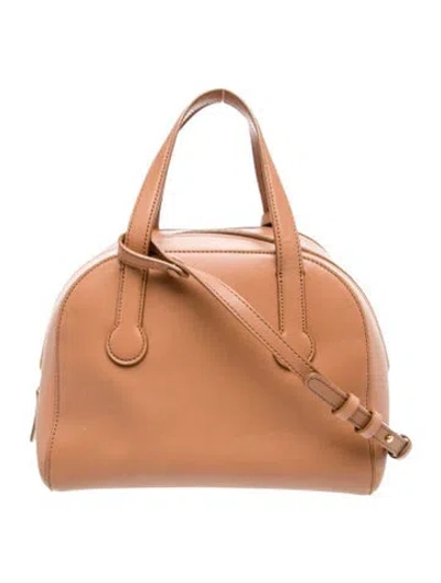 Pre-owned The Row Leather Sporty Bowler 9 In Neutral