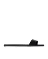 The Row Link Leather Sandals In Black