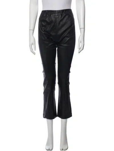 Pre-owned The Row Leather Straight Leg Pants In Multi