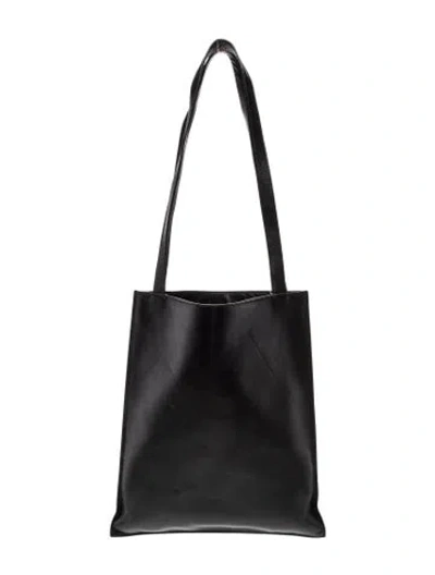 Pre-owned The Row Leather Tote In Black