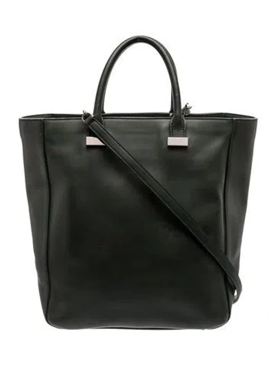 Pre-owned The Row Leather Tote In Green