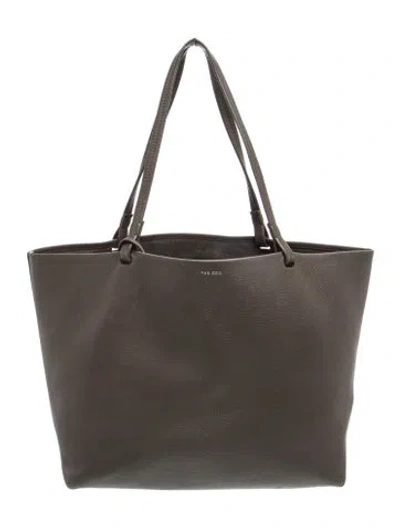 Pre-owned The Row Leather Tote In Grey