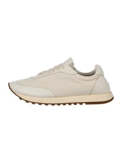 Pre-owned The Row Leather Trim Embellishment Athletic Sneakers In Neutrals