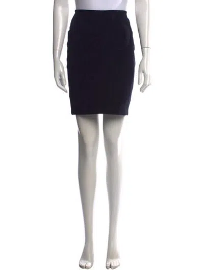 Pre-owned The Row Leather Trim Embellishment Mini Skirt In Black