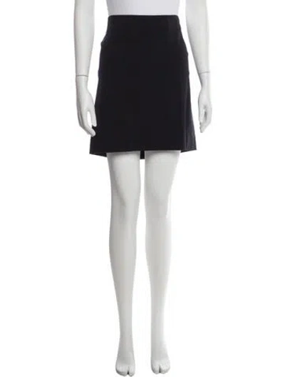 Pre-owned The Row Leather Trim Embellishment Mini Skirt In Neutral