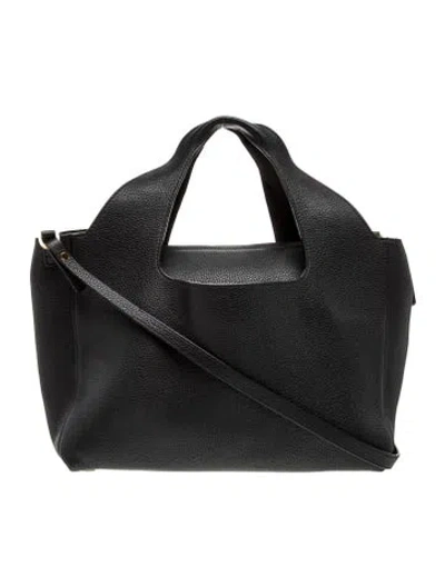 Pre-owned The Row Leather Two For One 12 In Black