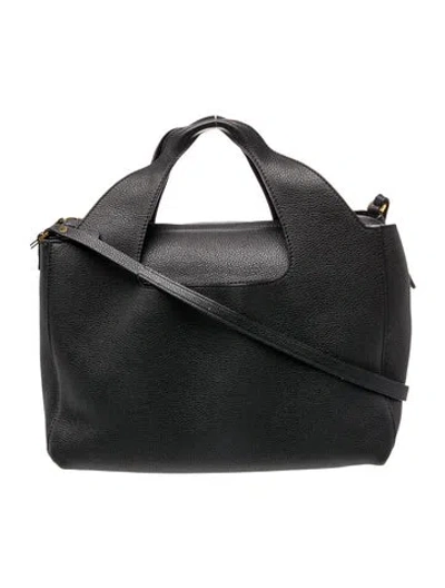 Pre-owned The Row Leather Two For One Bag In Black