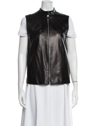 Pre-owned The Row Leather Vest In Black