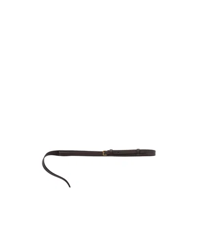 The Row Leather Waist Belt In Black